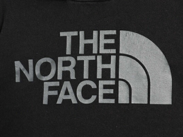 ノースフェイス プリント スウェット フード パーカー メンズ М 程 The North Face プルオーバー 裏起毛 トレーナー アウトドア ブラック