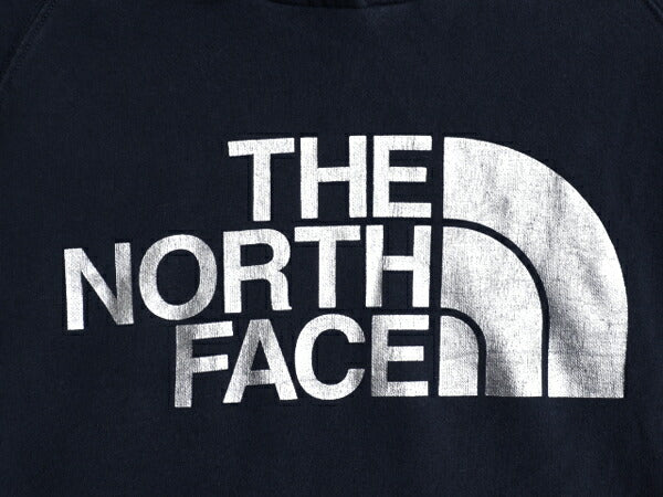 ノースフェイス プリント スウェット フード パーカー レディース M / 古着 The North Face アウトドア トレーナー 裏起毛 プルオーバー 紺