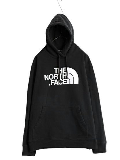 US企画 ノースフェイス プリント スウェット フード パーカー メンズ XL / The North Face プルオーバー トレーナー アウトドア ブラック