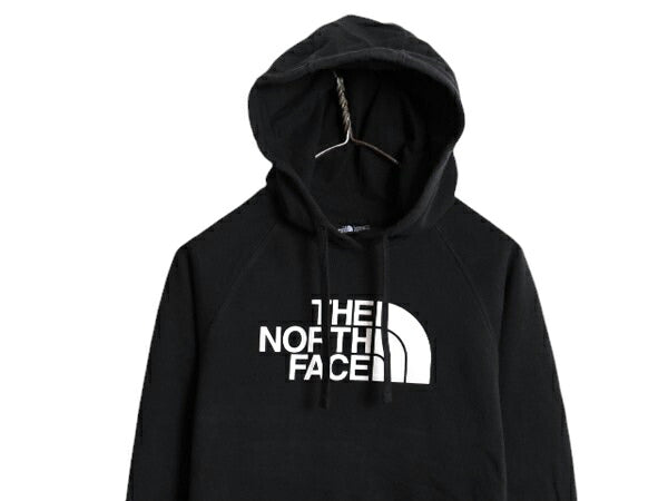 ノースフェイス プリント スウェット フード パーカー レディース S 古着 The North Face プルオーバー 裏起毛 トレーナー アウトドア 薄手