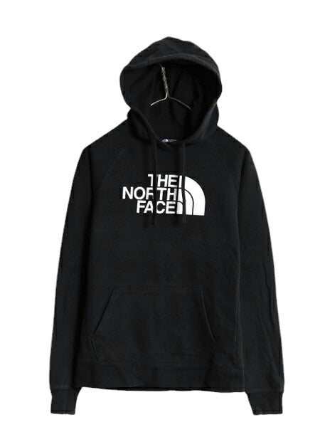 ノースフェイス プリント スウェット フード パーカー レディース S 古着 The North Face プルオーバー 裏起毛 トレーナー アウトドア 薄手