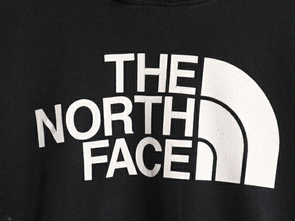 ノースフェイス プリント スウェット フード パーカー メンズ L 古着 The North Face プルオーバー 裏起毛 トレーナー アウトドア ブラック