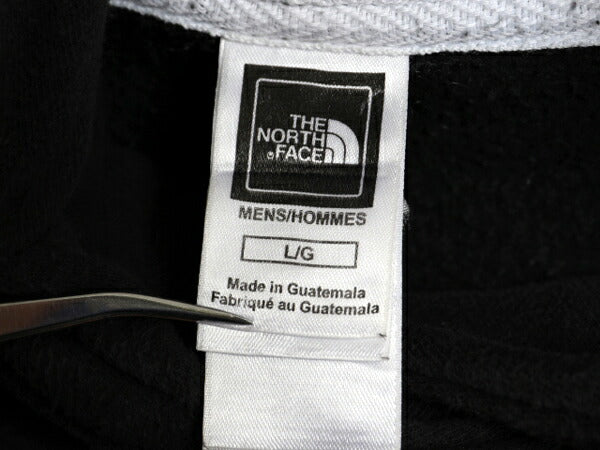 ノースフェイス プリント スウェット フード パーカー メンズ L 古着 The North Face アウトドア プルオーバー 裏起毛 トレーナー ブラック