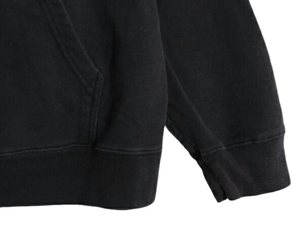 ノースフェイス プリント スウェット フード パーカー メンズ L 古着 The North Face アウトドア プルオーバー 裏起毛 トレーナー ブラック