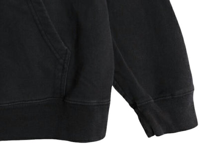 ノースフェイス プリント スウェット フード パーカー メンズ L 古着 The North Face アウトドア プルオーバー 裏起毛 トレーナー ブラック