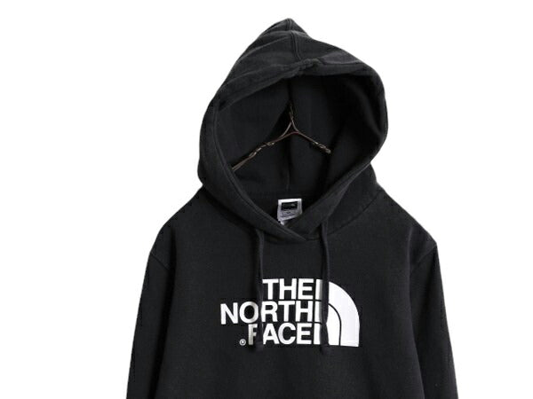 US企画 ノースフェイス プリント スウェット フード パーカー レディース М / The North Face プルオーバー 裏起毛 トレーナー ブラック
