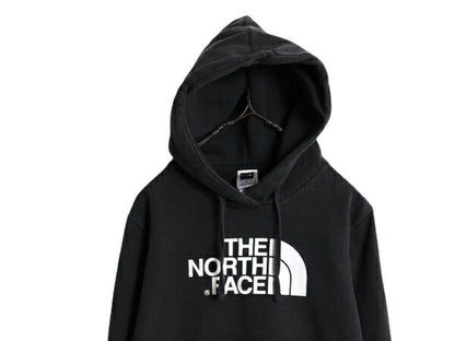 US企画 ノースフェイス プリント スウェット フード パーカー レディース М / The North Face プルオーバー 裏起毛 トレーナー ブラック