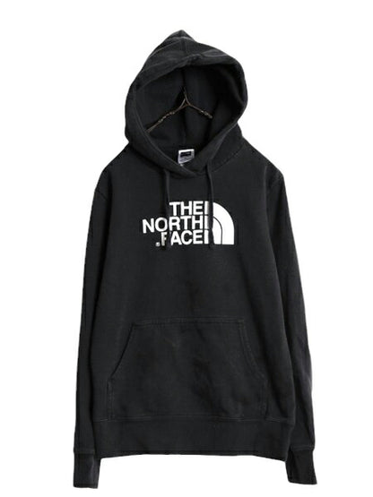 US企画 ノースフェイス プリント スウェット フード パーカー レディース М / The North Face プルオーバー 裏起毛 トレーナー ブラック