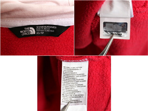 ノースフェイス プリント スウェット フード パーカー レディース XS The North Face トレーナー プルオーバー アウトドア ツートン 裏起毛