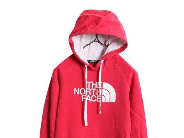 ノースフェイス プリント スウェット フード パーカー レディース XS The North Face トレーナー プルオーバー アウトドア ツートン 裏起毛
