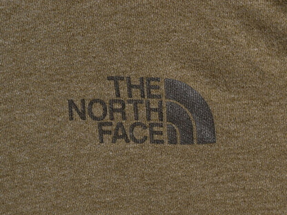 ノースフェイス 両面 プリント スウェット フード パーカー メンズ L 古着 The North Face プルオーバー 裏起毛 トレーナー アウトドア 緑