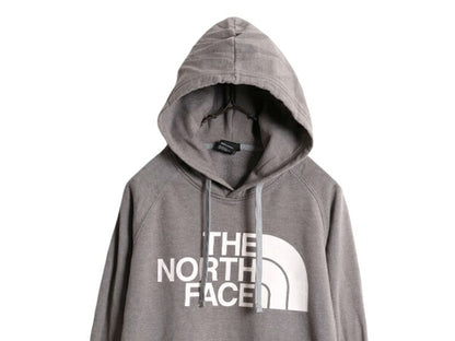 ノースフェイス プリント スウェット フード パーカー レディース S 古着 The North Face プルオーバー トレーナー 裏起毛 アウトドア 薄手