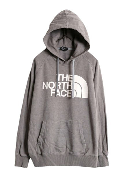 ノースフェイス プリント スウェット フード パーカー レディース S 古着 The North Face プルオーバー トレーナー 裏起毛 アウトドア 薄手