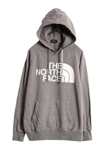 ノースフェイス プリント スウェット フード パーカー レディース S 古着 The North Face プルオーバー トレーナー 裏起毛 アウトドア 薄手