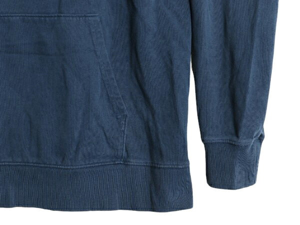 US企画 ノースフェイス プリント スウェット フード パーカー メンズ XL 古着 The North Face アウトドア スエット プルオーバー ネイビー