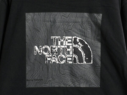 ノースフェイス 両面 プリント スウェット フード パーカー メンズ XL The North Face アウトドア トレーナー プルオーバー 薄手 ブラック