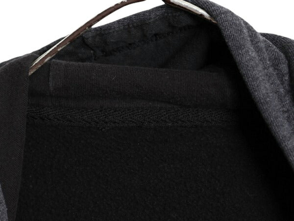 ノースフェイス プリント スウェット フード パーカー メンズ М 程 古着 The North Face トレーナー プルオーバー 裏起毛 ツートン 黒 灰