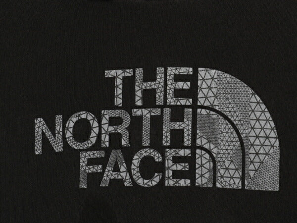 ノースフェイス プリント スウェット フード パーカー メンズ М 程 古着 The North Face トレーナー プルオーバー 裏起毛 ツートン 黒 灰