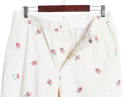 70s 80s USA製 ブルックスブラザーズ 総柄 太畝 コーデュロイ パンツ 実寸 33 29 古着 ヴィンテージ サンタ ノータック ストレート コーズ