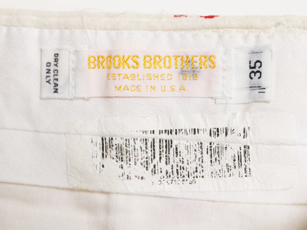 70s 80s USA製 ブルックスブラザーズ 総柄 太畝 コーデュロイ パンツ 実寸 33 29 古着 ヴィンテージ サンタ ノータック ストレート コーズ