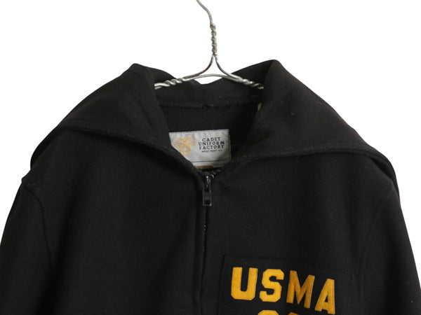00s ★ 米軍実物 USMA カデット コート メンズ M / 古着 オールド ミリタリー 軍物 陸軍 WEST POINT フード ジャケット メルトン ウール 黒