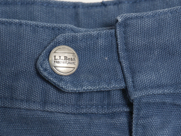 90s USA製 エルエルビーン キャンバス ショートパンツ メンズ 34 / オールド コットン ダック ショーツ 短パン ハーフパンツ タック入り 紺