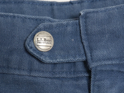90s USA製 エルエルビーン キャンバス ショートパンツ メンズ 34 / オールド コットン ダック ショーツ 短パン ハーフパンツ タック入り 紺