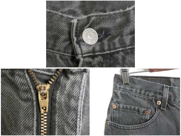 00s リーバイス 550 ブラック デニム パンツ メンズ 33 31 / 古着 オールド リラックス フィット テーパード ジーンズ ジーパン 赤タブ 黒