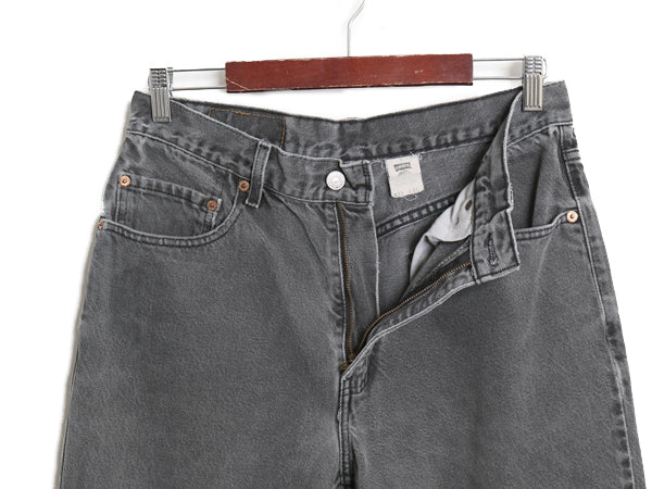 00s リーバイス 550 ブラック デニム パンツ メンズ 33 31 / 古着 オールド リラックス フィット テーパード ジーンズ ジーパン 赤タブ 黒