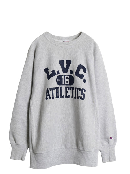 90s  ★ チャンピオン リバースウィーブ 3段 カレッジ プリント スウェット メンズ XL / オールド トレーナー 裏起毛 灰 大きいサイズ