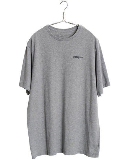 パタゴニア 両面 プリント 半袖 Tシャツ メンズ L / 21年製 アウトドア グラフィック アート イラスト バックプリント カットソー グレー