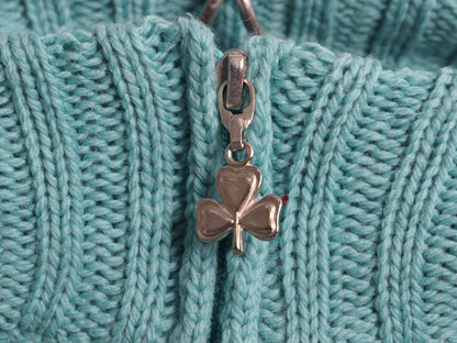 アイルランド製 aran crafts フィッシャーマン ニット セーター レディース XS / メリノ ウール アラン ケーブル  ハーフジップ ハイネック