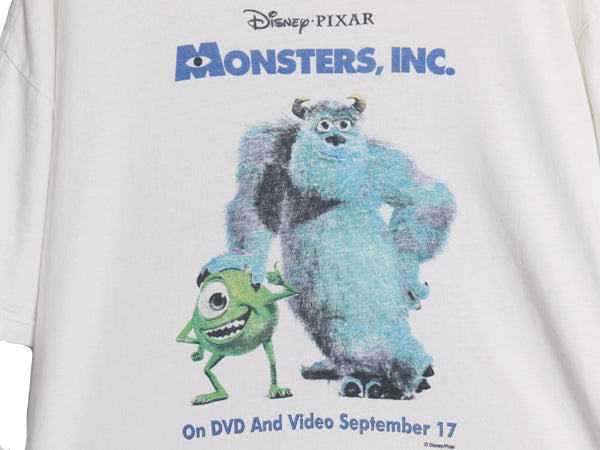 00s ★ モンスターズインク キャラクター イラスト プリント Tシャツ メンズ XL / オールド オフィシャル 当時物 ムービー 映画 アニメ 白