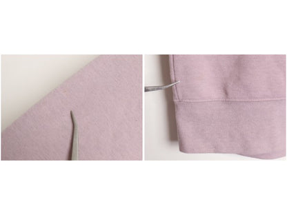 ノースフェイス ワンポイント ロゴ 刺繍 スウェット レディース S / トレーナー アウトドア スエット クルーネック 薄手 裏起毛 ラベンダー