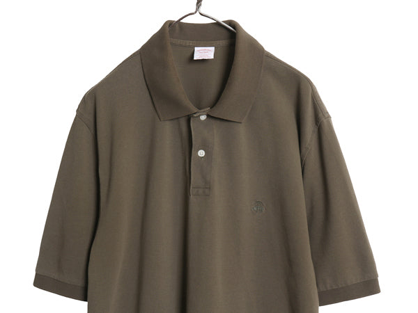 ブルックスブラザーズ 鹿の子 半袖 ポロシャツ メンズ XL / 半袖シャツ ワンポイント カットソー トップス コットン シンプル 大きいサイズ