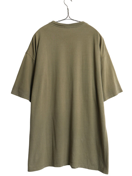 00s オールド ギャップ ポケット付き 無地 半袖 Tシャツ メンズ XL / 古着 ヘビーウェイト コットン ポケT カーキ グリーン 大きいサイズ