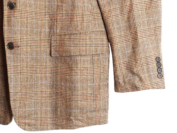 ブルックスブラザーズ テーラード ジャケット メンズ XL 程/ 古着 ウール カシミヤ ブレザー チェック 大きいサイズ マルチカラー トラッド