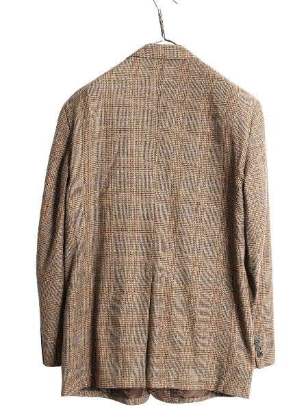 ブルックスブラザーズ テーラード ジャケット メンズ XL 程/ 古着 ウール カシミヤ ブレザー チェック 大きいサイズ マルチカラー トラッド