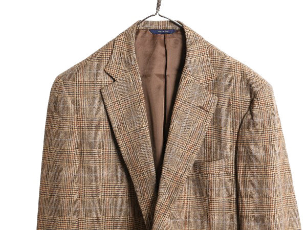 ブルックスブラザーズ テーラード ジャケット メンズ XL 程/ 古着 ウール カシミヤ ブレザー チェック 大きいサイズ マルチカラー トラッド