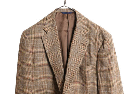 ブルックスブラザーズ テーラード ジャケット メンズ XL 程/ 古着 ウール カシミヤ ブレザー チェック 大きいサイズ マルチカラー トラッド