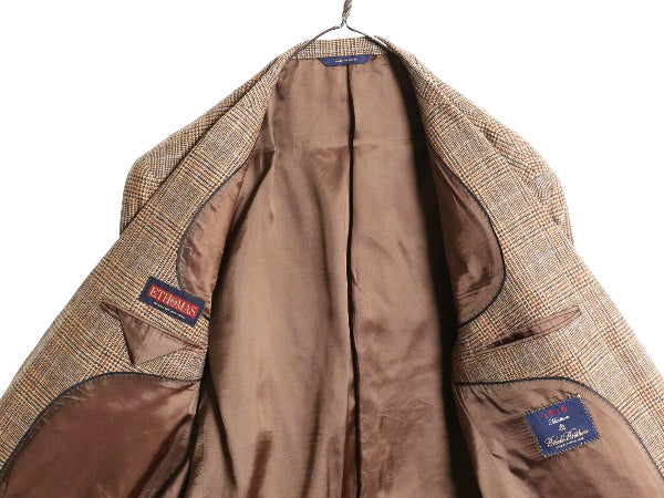 ブルックスブラザーズ テーラード ジャケット メンズ XL 程/ 古着 ウール カシミヤ ブレザー チェック 大きいサイズ マルチカラー トラッド
