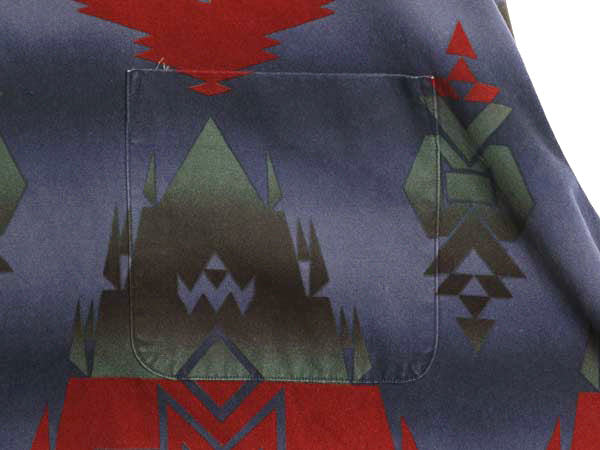 90s ポロ ラルフローレン ネイティブ柄 長袖 シャツ メンズ XXL / オールド コットン カジュアル 総柄 ボックス マルチカラー 大きいサイズ