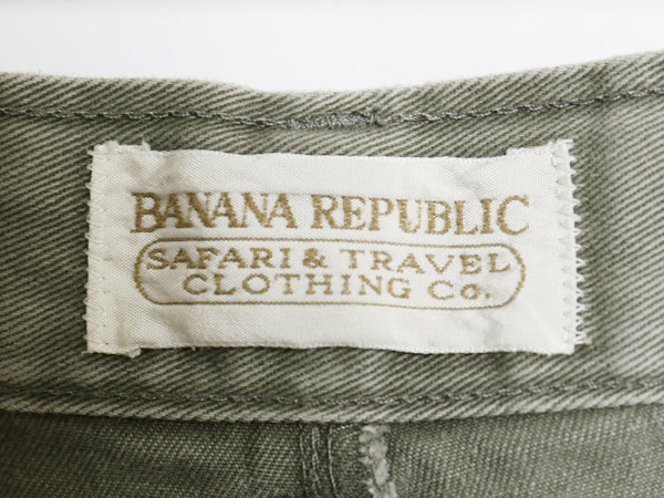 80s USA製 バナナリパブリック コットン チノ パンツ メンズ 36 34 ヴィンテージ 旧タグ スラックス ツータック ストレート ダブルポケット