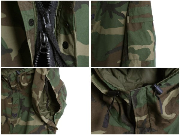 90s 米軍実物 US ARMY ECWCS ゴアテックス ウッドランドカモ 迷彩 ミリタリー ジャケット LARGE REGULAR / 1st GEN ミリタリー 軍物 マンパ