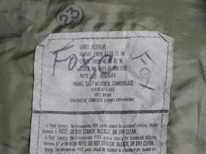 90s 米軍実物 US ARMY ECWCS ゴアテックス ウッドランドカモ 迷彩 ミリタリー ジャケット LARGE REGULAR / 1st GEN ミリタリー 軍物 マンパ