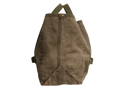 GRABオリジナル ハンドメイド キャンバス コールバッグ / ヴィンテージ 50s US ARMY ミリタリー コットン ダッフル トート ツール オリーブ