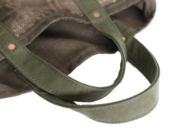 GRABオリジナル ハンドメイド キャンバス コールバッグ / ヴィンテージ 50s US ARMY ミリタリー コットン ダッフル トート ツール オリーブ
