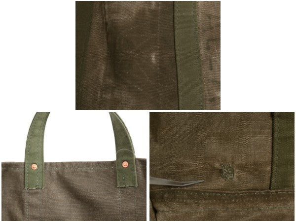 GRABオリジナル ハンドメイド キャンバス コールバッグ / ヴィンテージ 50s US ARMY ミリタリー コットン ダッフル トート ツール オリーブ