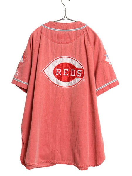 90s レッズ ベースボール シャツ メンズ XL / オールド MLB オフィシャル スターター ユニフォーム ゲームシャツ 半袖シャツ 大きいサイズ