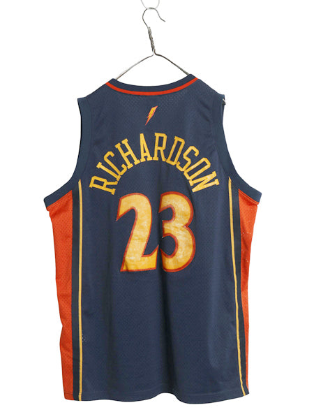 ウォリアーズ メッシュ タンクトップ メンズ XL / NBA オフィシャル ナイキ スウッシュ ユニフォーム ゲームシャツ バスケ 大きいサイズ 紺
